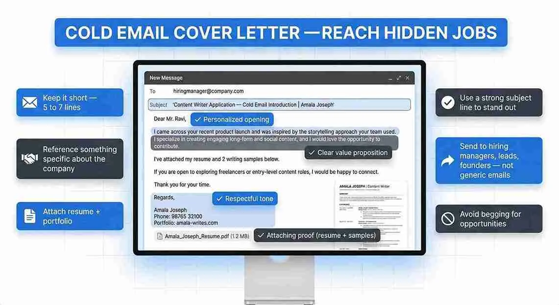 Cold Email Cover Letter Template for Hidden Job Opportunities